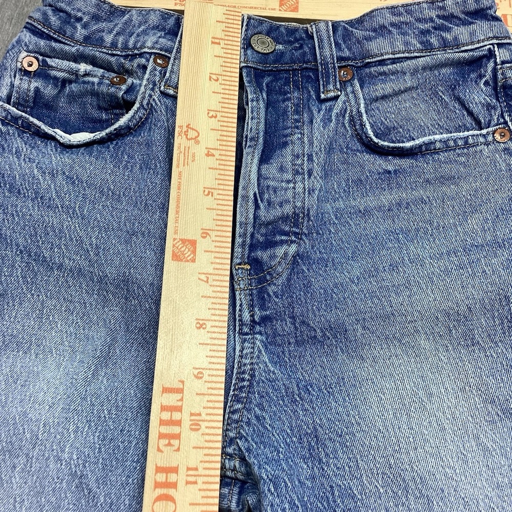 Gap Cheeky Straight Old School High Rise Women Size 0/25P Denim Jeans - Picture 5 of 14